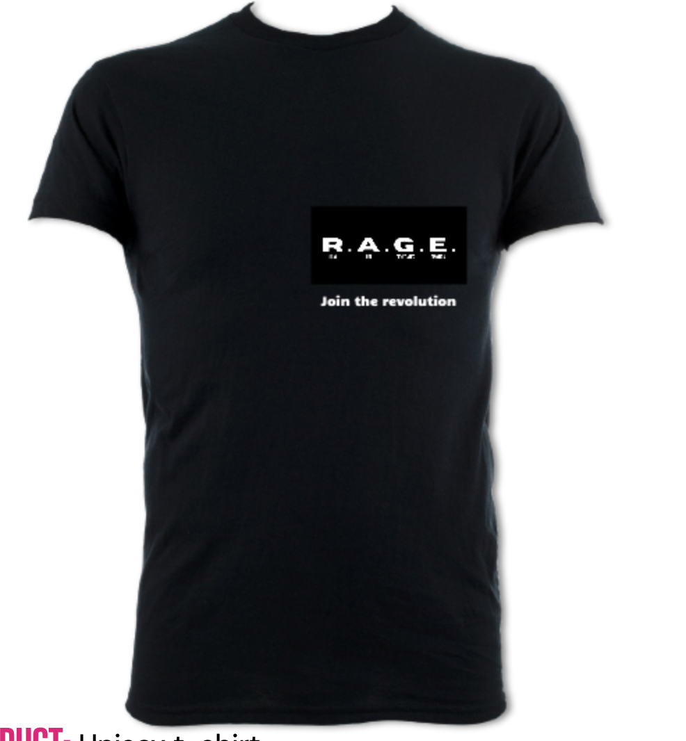 R.A.G.E Original branded t-shirt